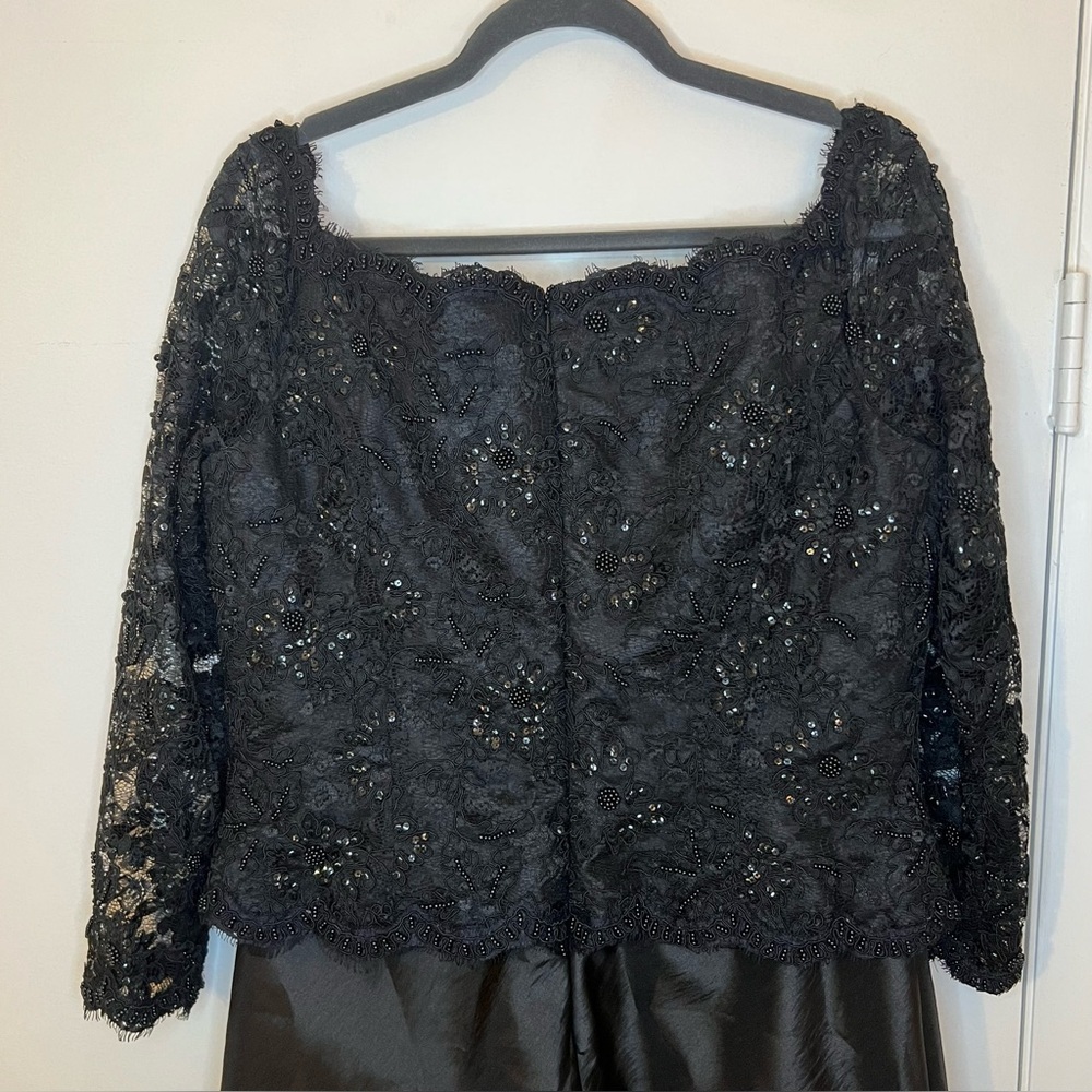 JOVANI Beaded Lace Gown Dress Mother Bride Evening Formal Black Tie Size 14 - Picture 6 of 10